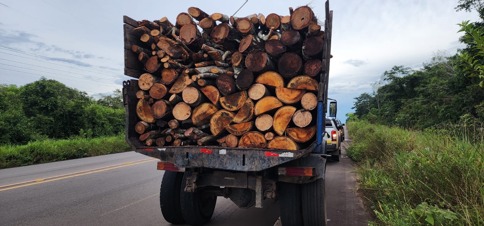 Caminhão é apreendido por transportar madeira ilegal em Iranduba