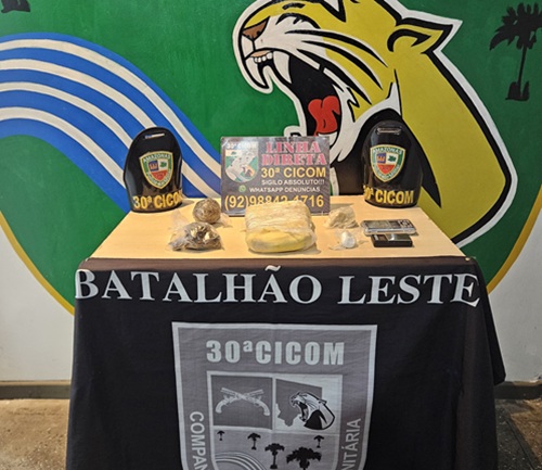 Polícia apreende drogas após denúncia anônima na comunidade Santa Inês