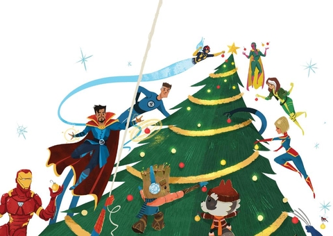 Marvel reúne super-heróis para montar árvore de Natal; vem ver