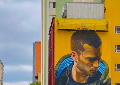 Cyberpunk 2077 ganha mural gigante no Brasil; vem ver