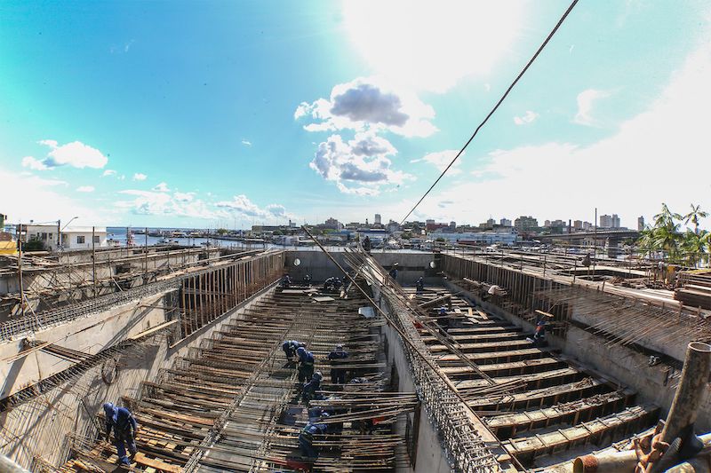 Estação de tratamento de esgoto no Educandos conclui 67% das obras