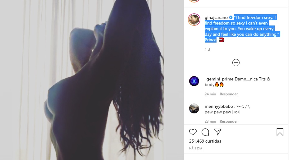 Nua, lenda do MMA mostra seios fartos em foto picante