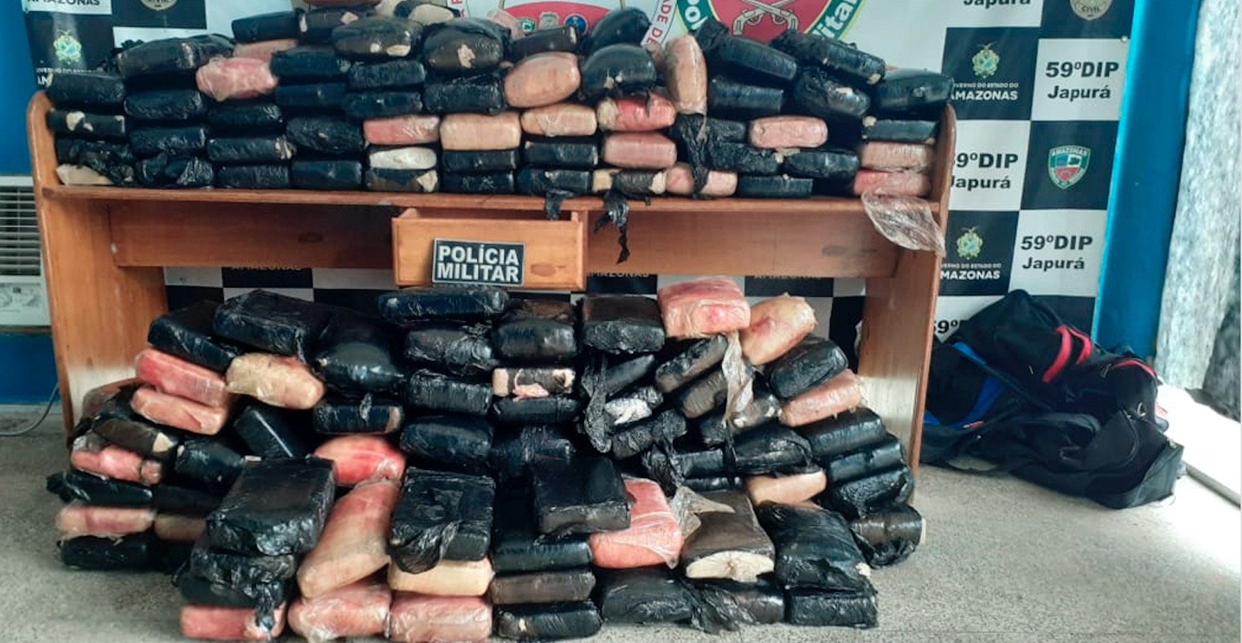 Polícia apreende 314 kg de droga em pista de aeroporto no Amazonas