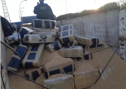 Caminhoneiro de 51 anos é preso com 3,3 toneladas de maconha escondida em carga de soja