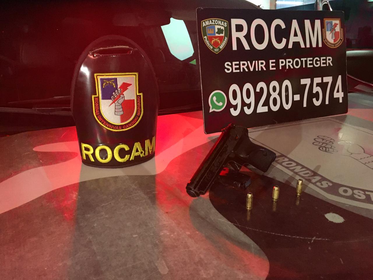 Armas de fogo e munições são apreendidas pela Rocam 