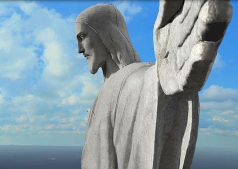 Cristo Redentor recebe iluminação em homenagem às vítimas do coronavírus no Brasil