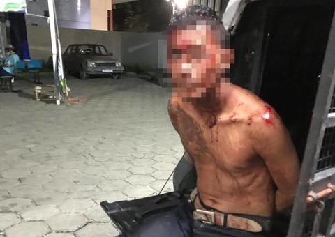 Supeito de tentar roubar motocicleta apanha de população revoltada em Manaus 