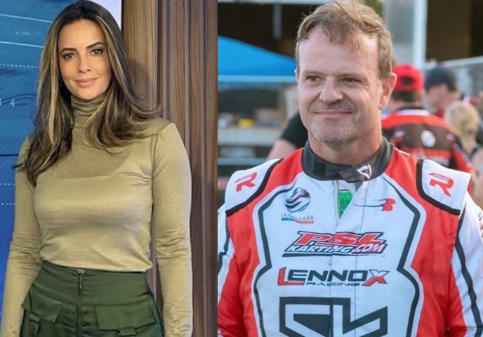 Rubinho Barrichello engata namoro com apresentadora esportiva 