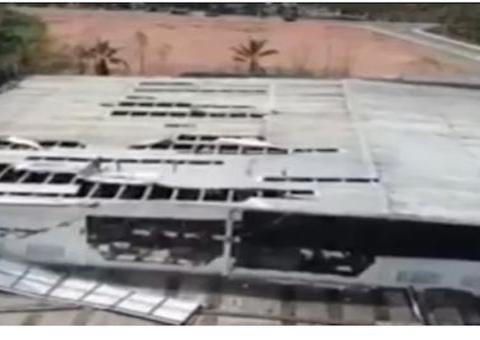 Igreja desaba durante passagem de 'ciclone bomba' no Sul do Brasil