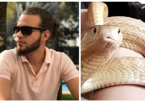 Estudante picado por cobra naja acorda de coma 