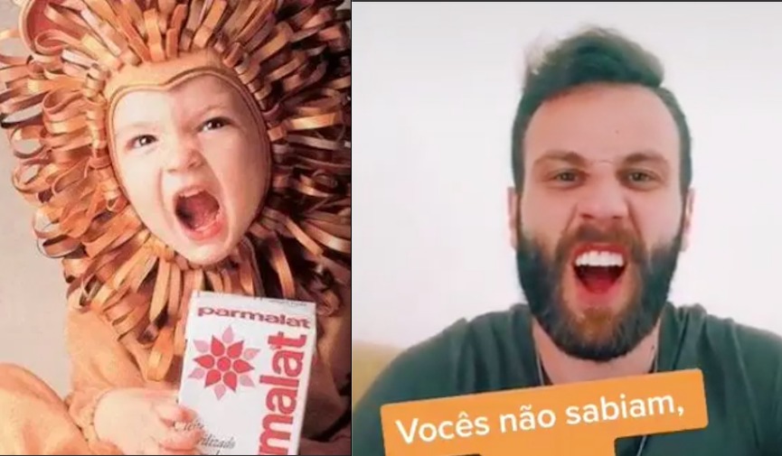 Lembra dele? O ‘leão da Parmalat’ cresceu e virou um 'homão'; veja vídeo