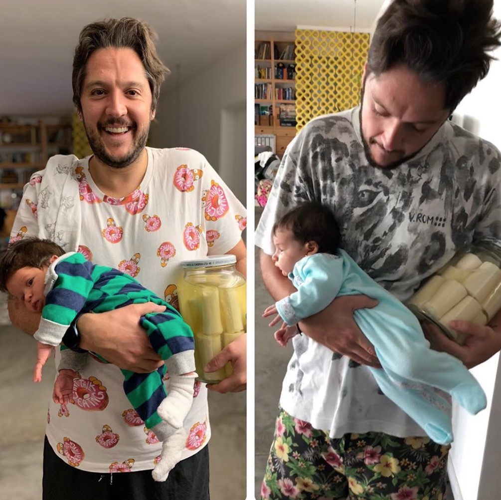 André Vasco batiza os filhos de Wolf e Maya e internautas não perdoam