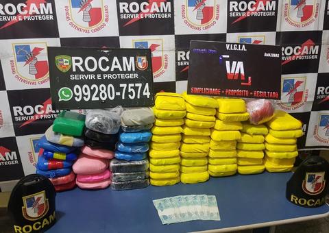 Trio e preso com 76 kg de cocaína dentro de casa no Amazonas 