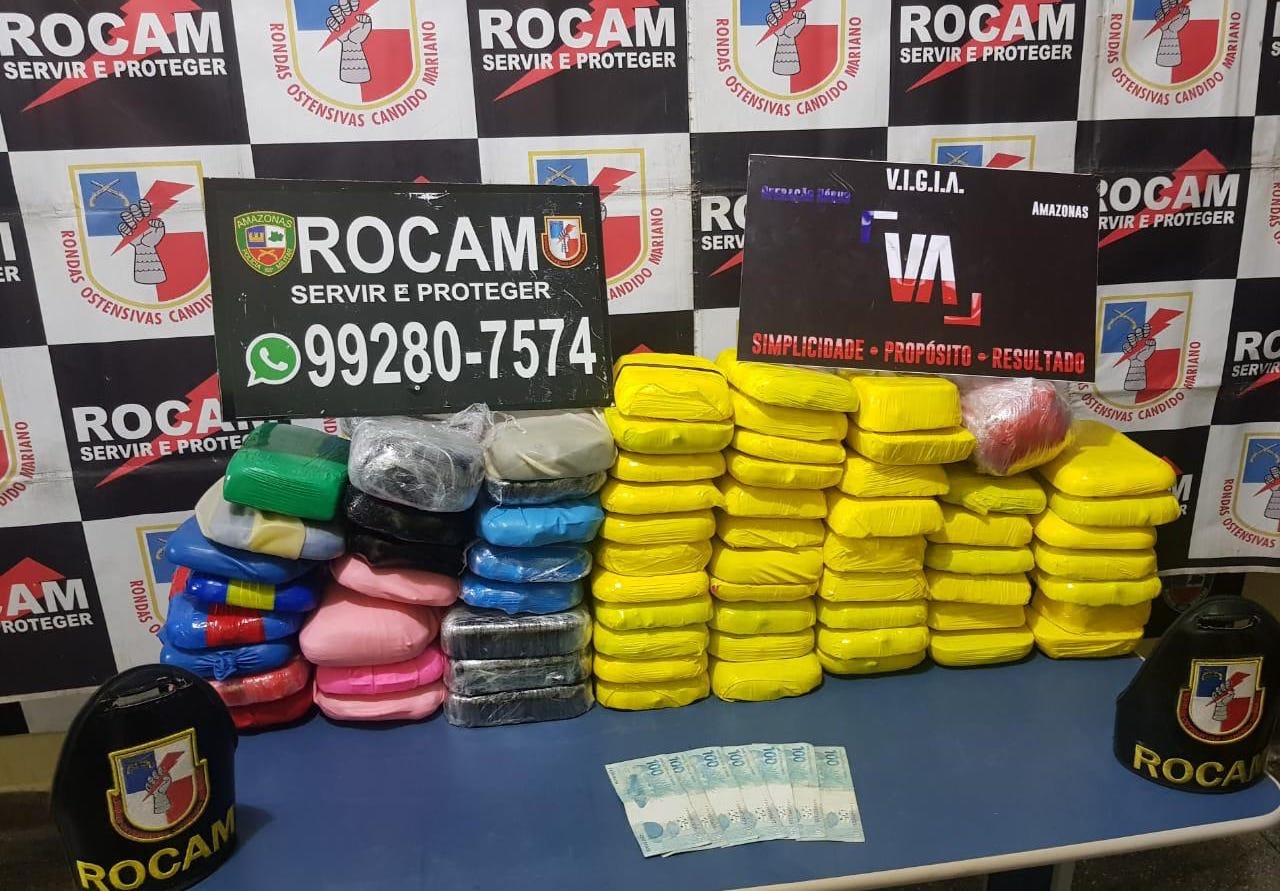 Trio e preso com 76 kg de cocaína dentro de casa no Amazonas 
