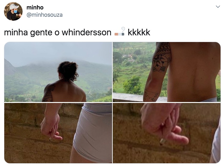 Whindersson deixa cigarrinho suspeito escapar em foto e é questionado por fãs