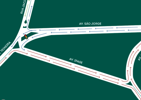 Prefeitura altera fluxo do trânsito nas avenidas São Jorge, Ipase e Compensa 