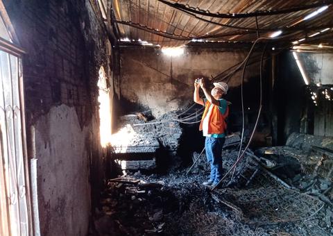 Loja atingida por incêndio em Manaus apresenta rachaduras, mas não tem risco de desabar