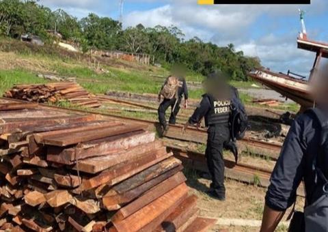 PF prende dupla por tráfico de madeira e posse ilegal de arma no Amazonas 