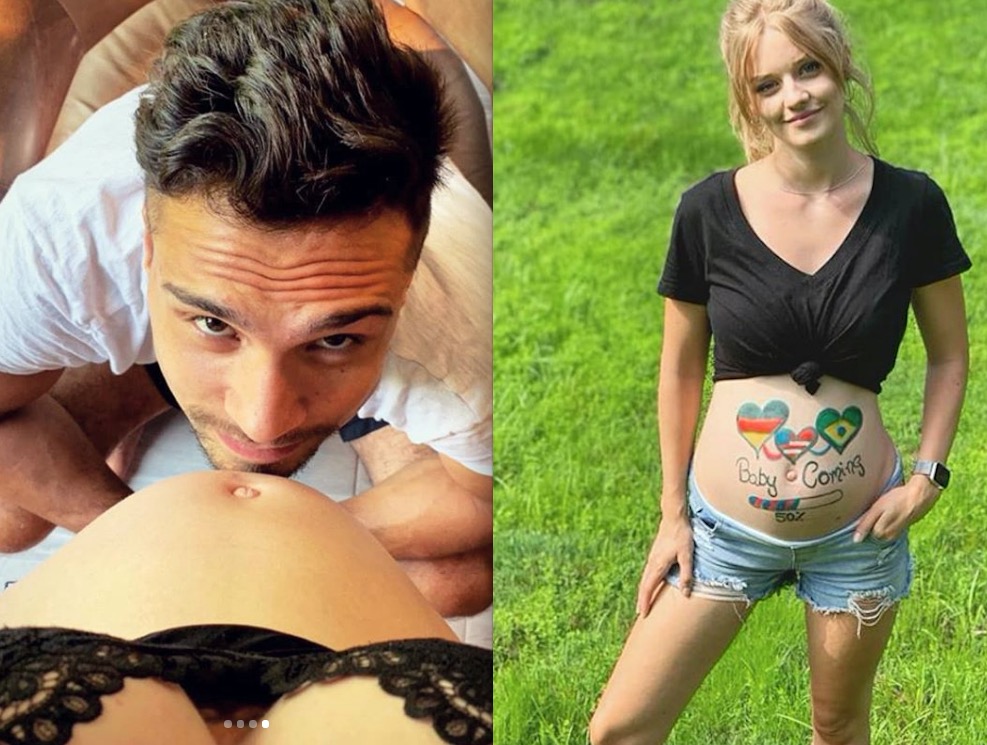 Ex-BBB Petrix Barbosa e namorada anunciam gravidez e trocam juras de amor