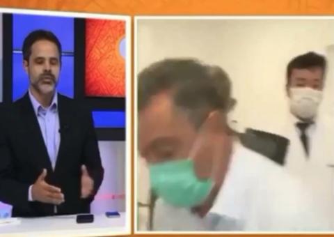 Repórter do SBT desmaia ao vivo durante entrevista