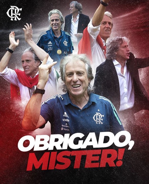 É 0ficial: Flamengo confirma saída de Jorge Jesus e homenageia técnico