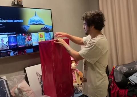 Grazi Massafera filma Caio Castro sendo trollado por Marcos Mion