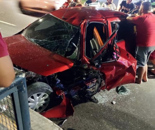 Homem morre em acidente violento em avenida de Manaus