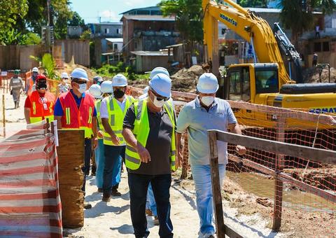 Em Manaus, comissão do BID inspeciona obras do Prosamim III