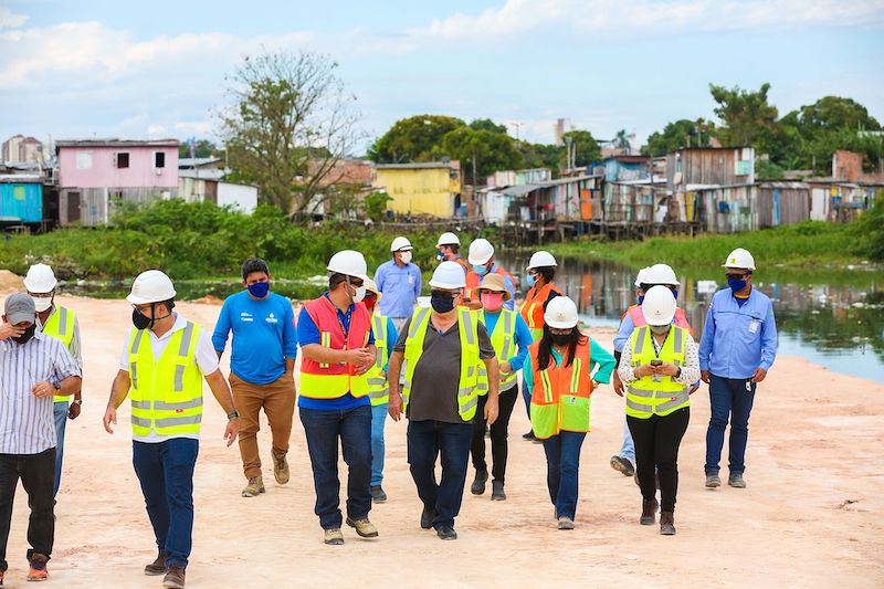 Em Manaus, comissão do BID inspeciona obras do Prosamim III