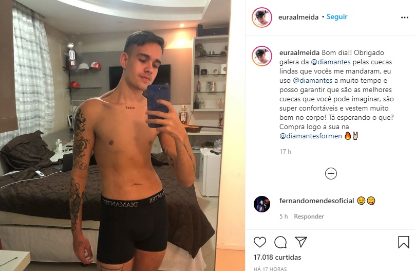 Rafael, filho de Solange Almeida, arranca suspiros ao posar de peça íntima
