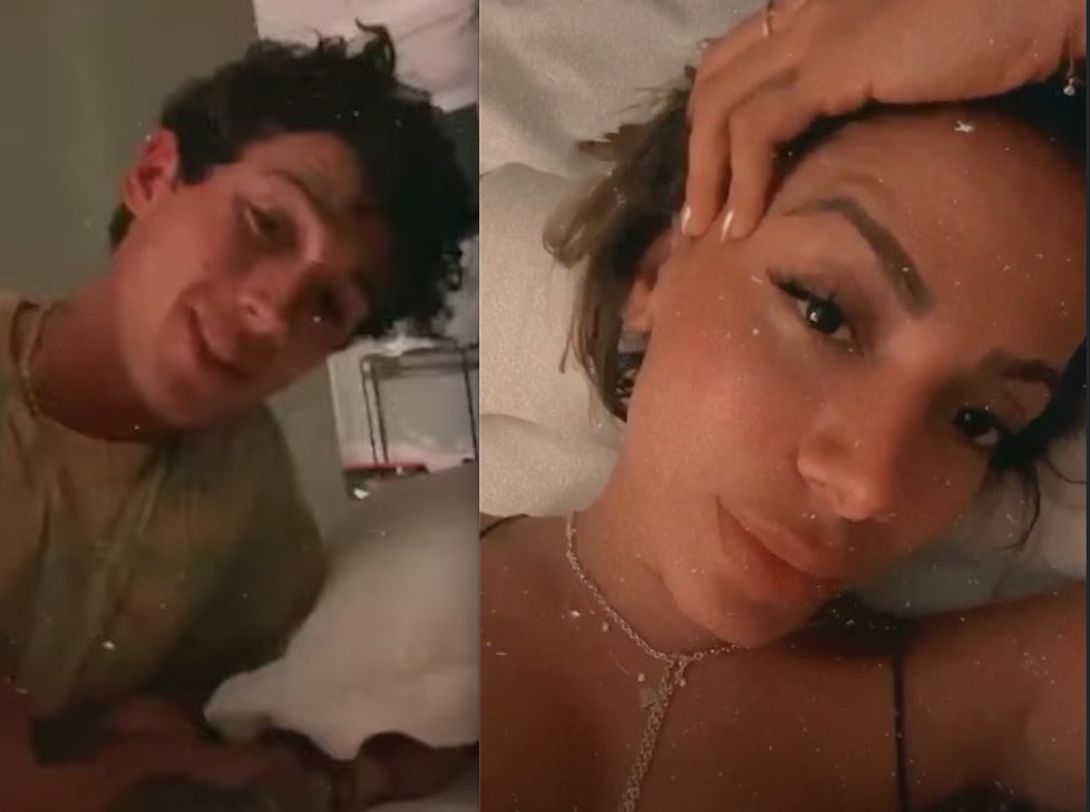 Anitta faz vídeo com novo affair francês em quarto de hotel e conta detalhe sobre o rapaz