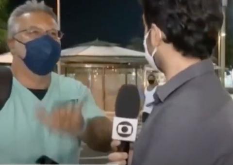 Repórter da Globo reage ao ser interrompido por homem ao vivo; veja vídeo