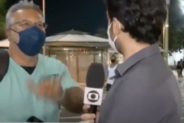 Repórter da Globo reage ao ser interrompido por homem ao vivo; veja vídeo