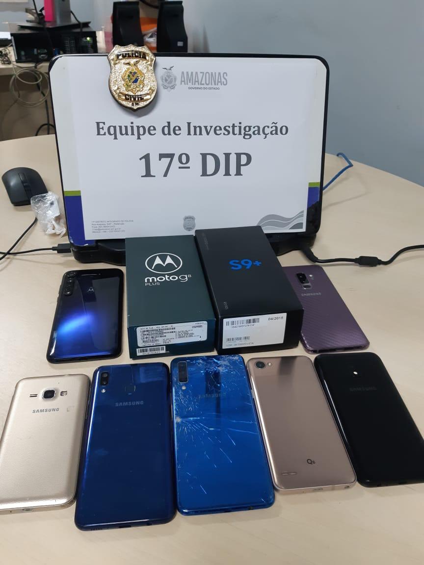 Polícia recupera celulares roubados que eram vendidos na internet em Manaus 