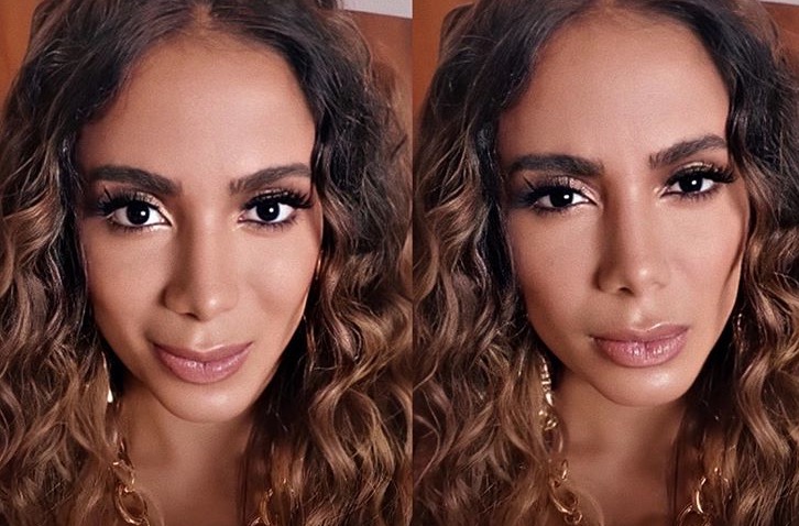 Anitta grava TikTok com mão tocando em sua 'preciosa'