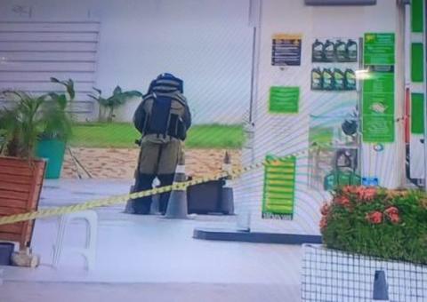 Grupo Marte desarma bomba deixada por criminosos em posto de combustíveis em Manaus