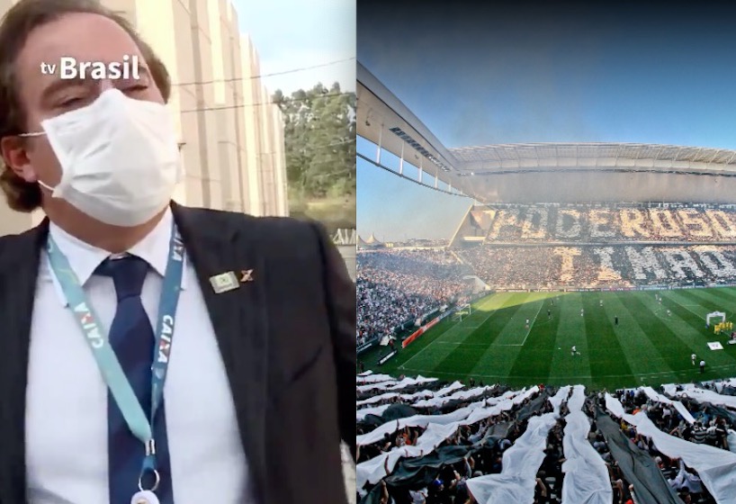 Presidente da Caixa faz piada com torcedor do Corinthians e ameaça tirar estádio do Timão