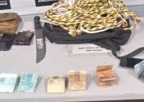 Homem é preso após roubar R$ 11 mil de loja de pesca em Manaus