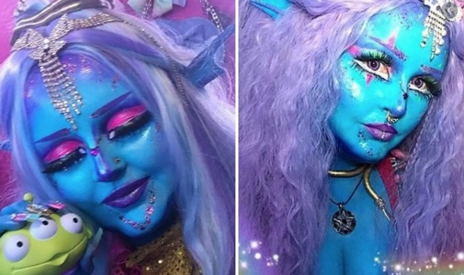 Mulher busca novas técnicas para virar 100% extraterrestre; veja