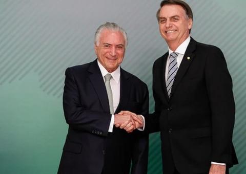 Temer aceita convite e se reúne com Bolsonaro para acertar detalhes de missão no Líbano
