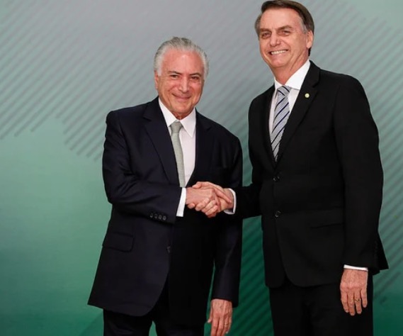 Temer aceita convite e se reúne com Bolsonaro para acertar detalhes de missão no Líbano