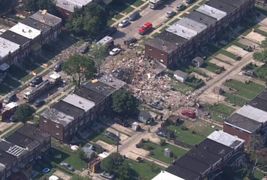Explosão de gás destrói casas em Baltimore, nos Estados Unidos; veja imagens 