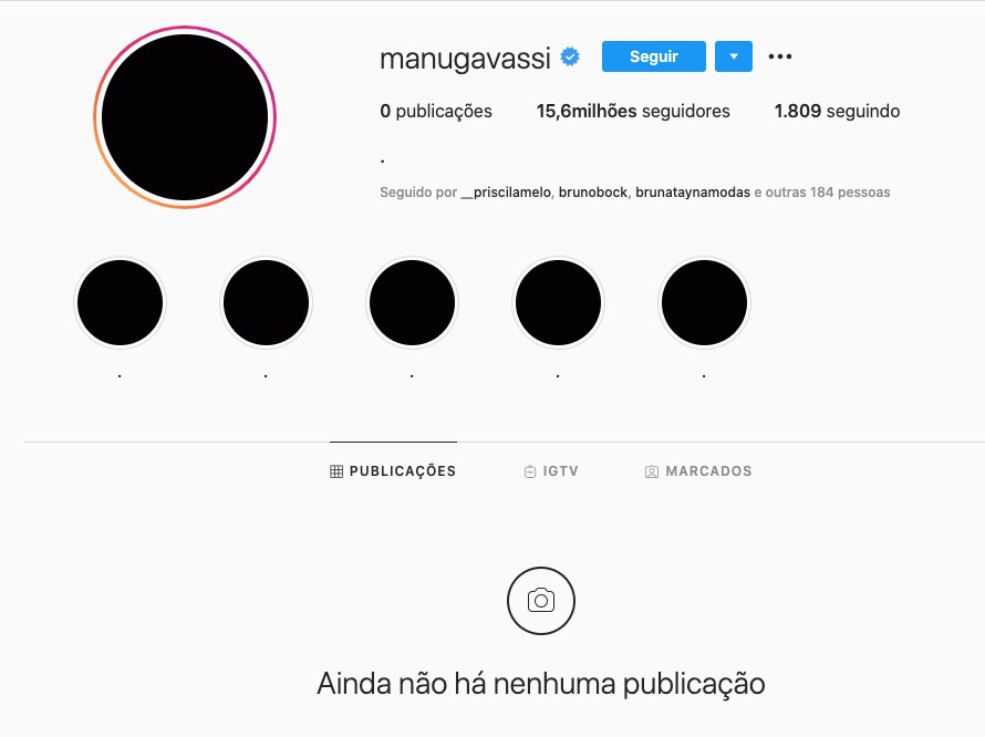 Manu Gavassi some das redes sociais e intriga fãs