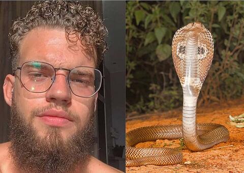 Estudante atacado por naja trafica cobras há 3 anos, conclui polícia 