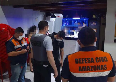 Fiscalização contra coronavírus fecha estabelecimentos em Manaus
