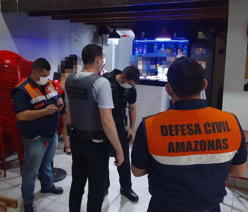 Fiscalização contra coronavírus fecha estabelecimentos em Manaus
