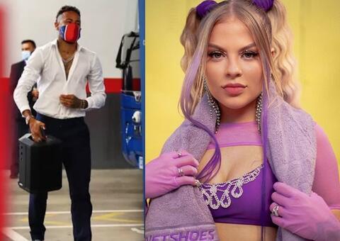 Neymar chega a estádio com hit de Luísa Sonza em caixa de som