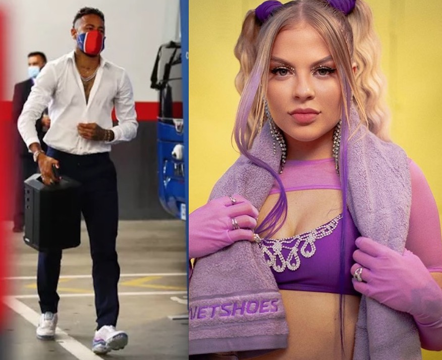 Neymar chega a estádio com hit de Luísa Sonza em caixa de som