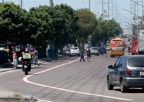 Novas ciclofaixas ainda não estão liberadas para circulação em Manaus