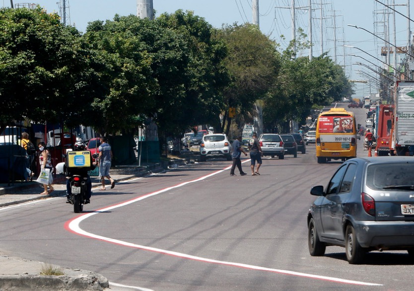 Novas ciclofaixas ainda não estão liberadas para circulação em Manaus